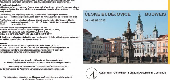 6. – 9.8.2015 – Česko – německé setkání České Budějovice
