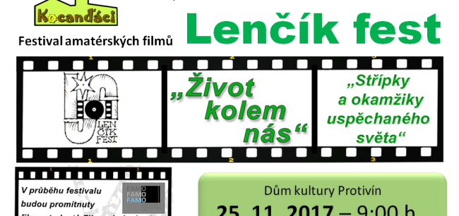 Lenčík fest 2017 - 16.ročník festivalu amatérských filmů - 25.11.2017