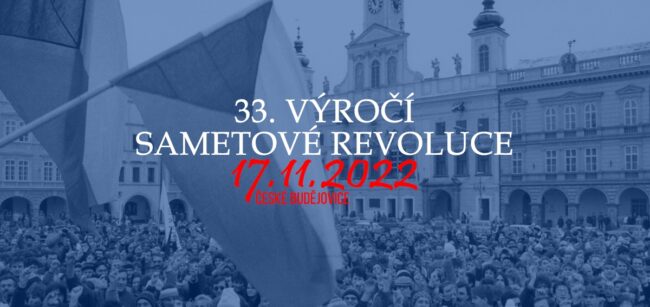 33. výročí Sametové revoluce v Českých Budějovicích